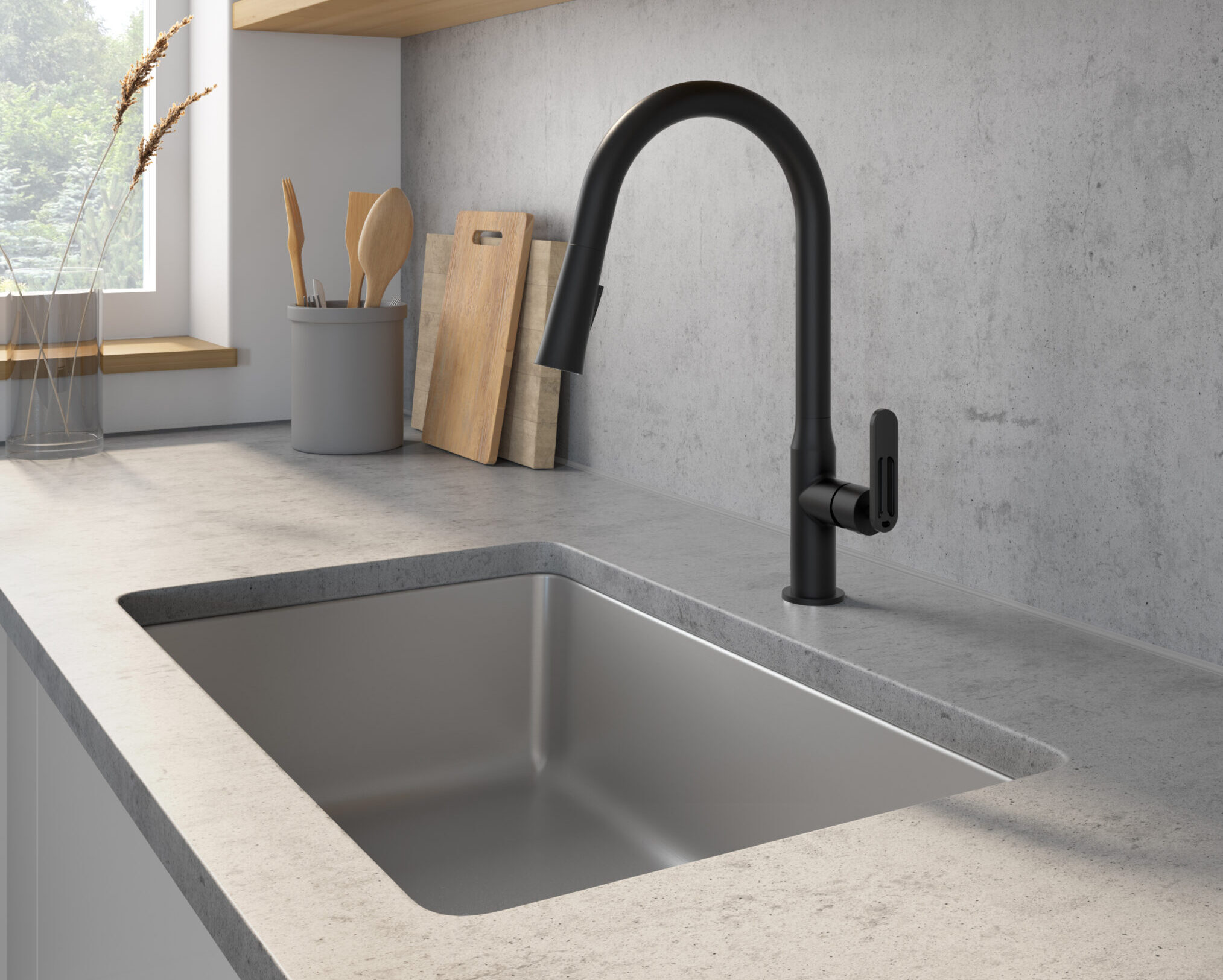ALT black kitchen faucet