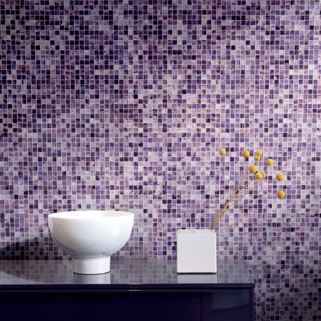 Bisazza purple glass tile