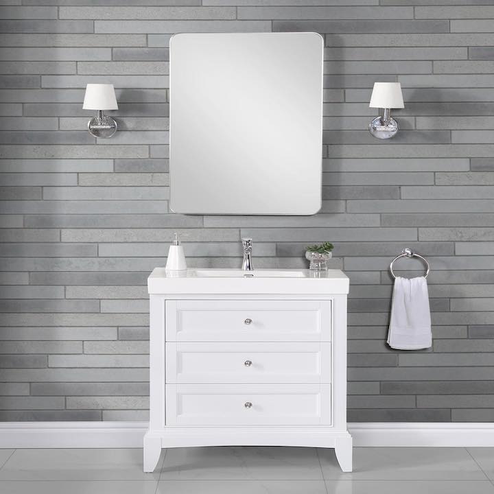 Fairmont Designs white bathroom vanity