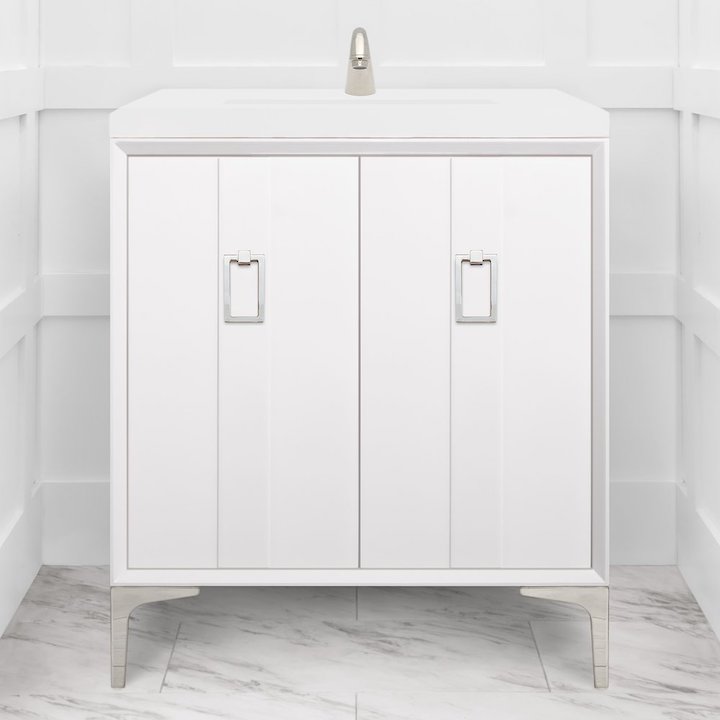 Linkasink white vanity and sink