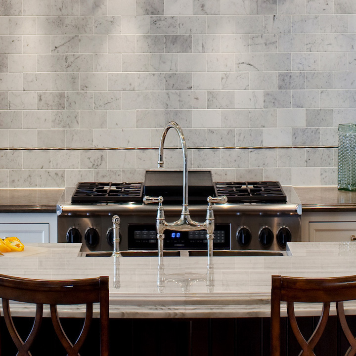 Lowitz and Company grey and white kitchen tile