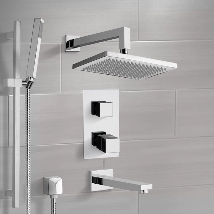 Nameeks silver bathroom shower