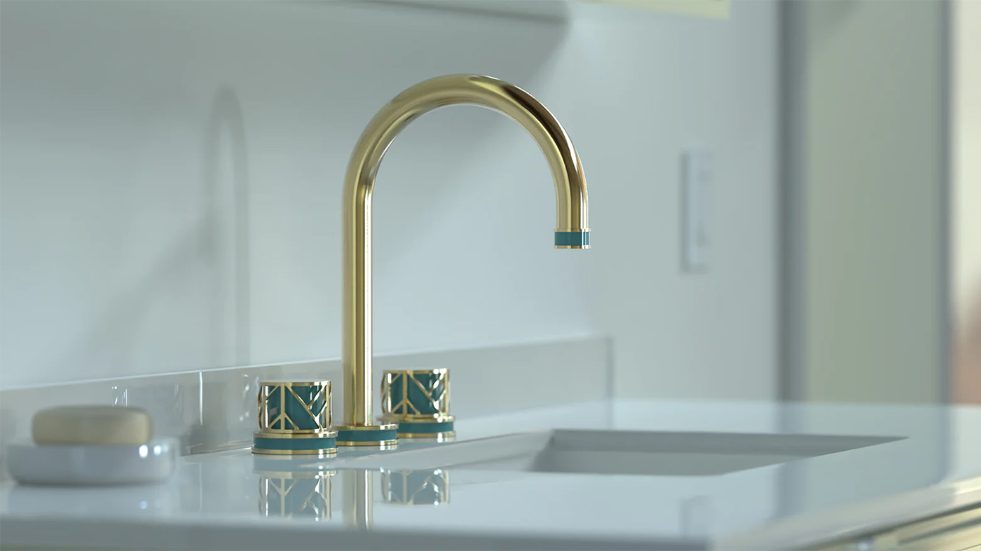 Phylrich gold bathroom faucet