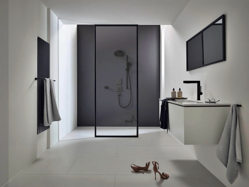 Hansgrohe black matte bathroom faucets