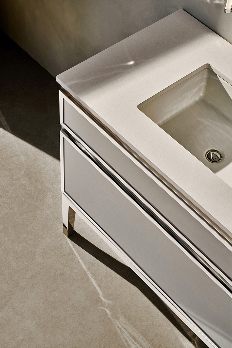 Robern white bathroom vanity