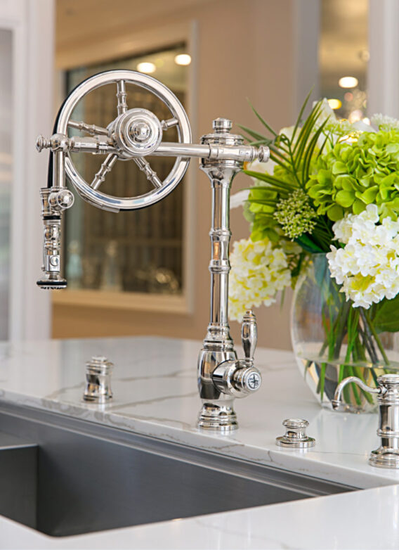 Waterstone silver faucet