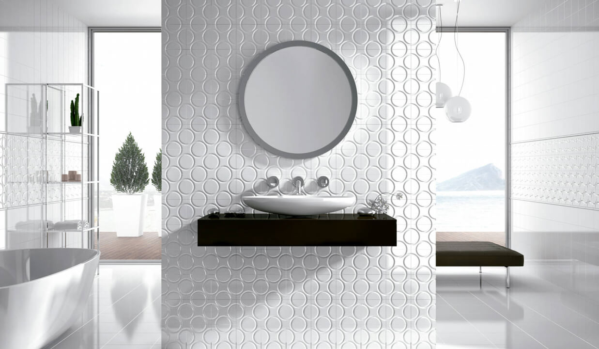 ADEX white ceramic tile