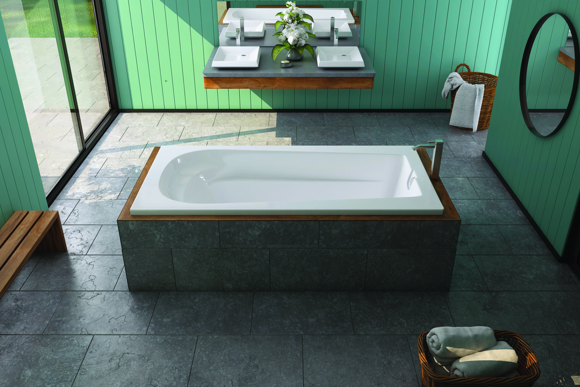 Americh Barrington Bathroom / white tub