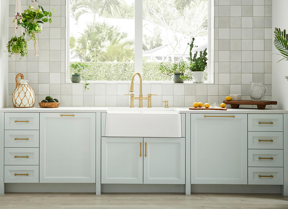 Blanco gold kitchen sink and faucet
