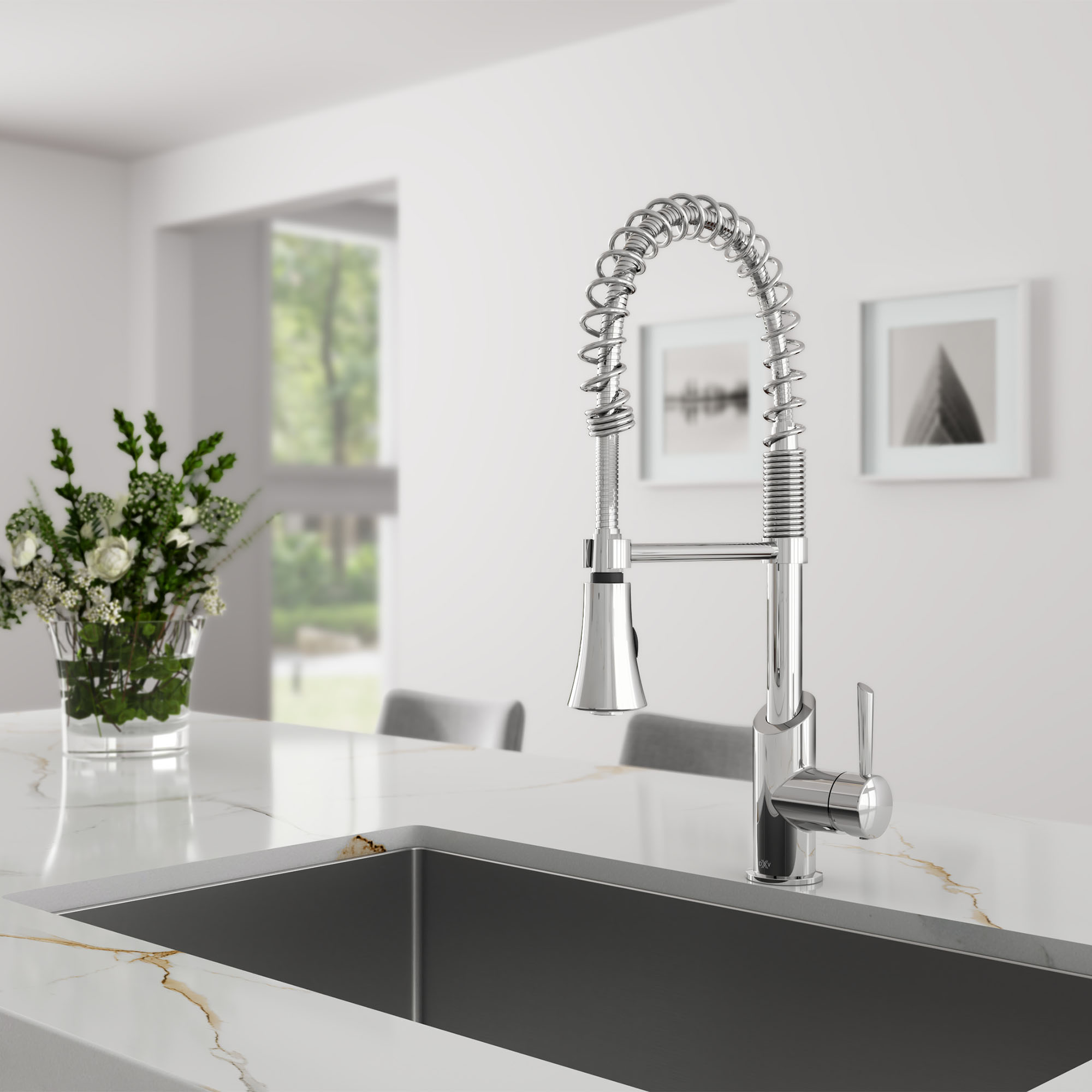 DXV silver kitchen faucet