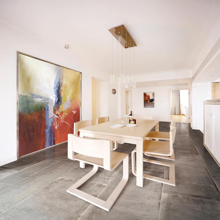 Eleganza dining room tile floors