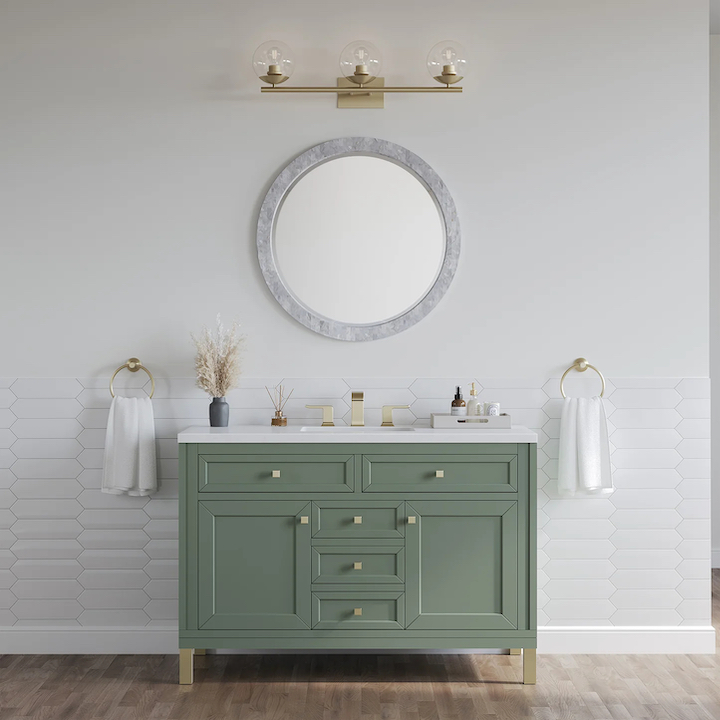 James Martin green vanity