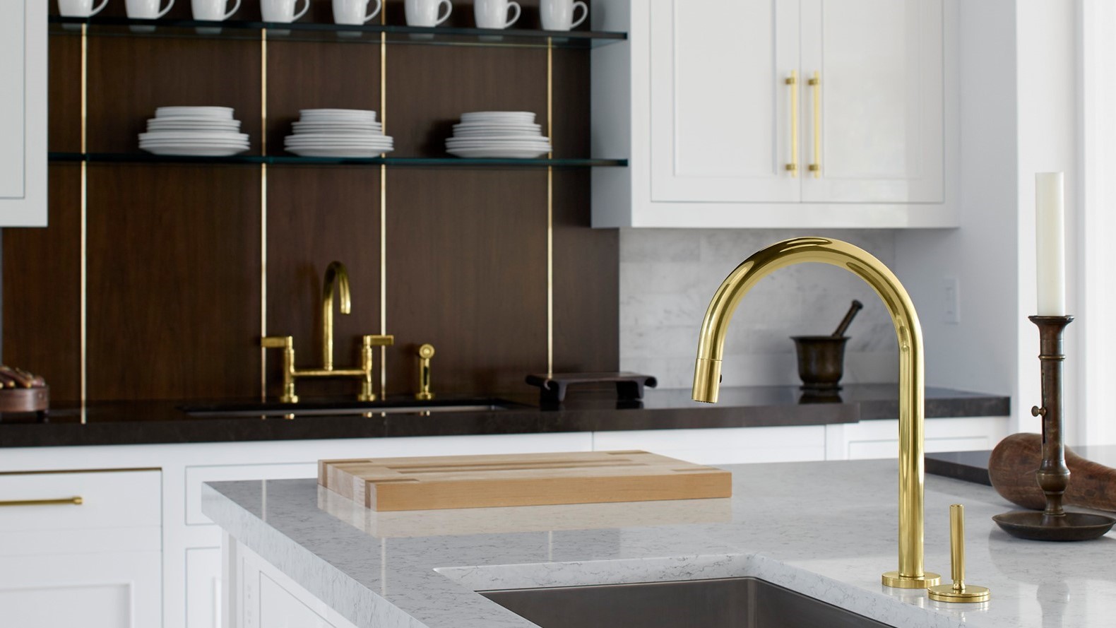 Kallista gold kitchen faucet