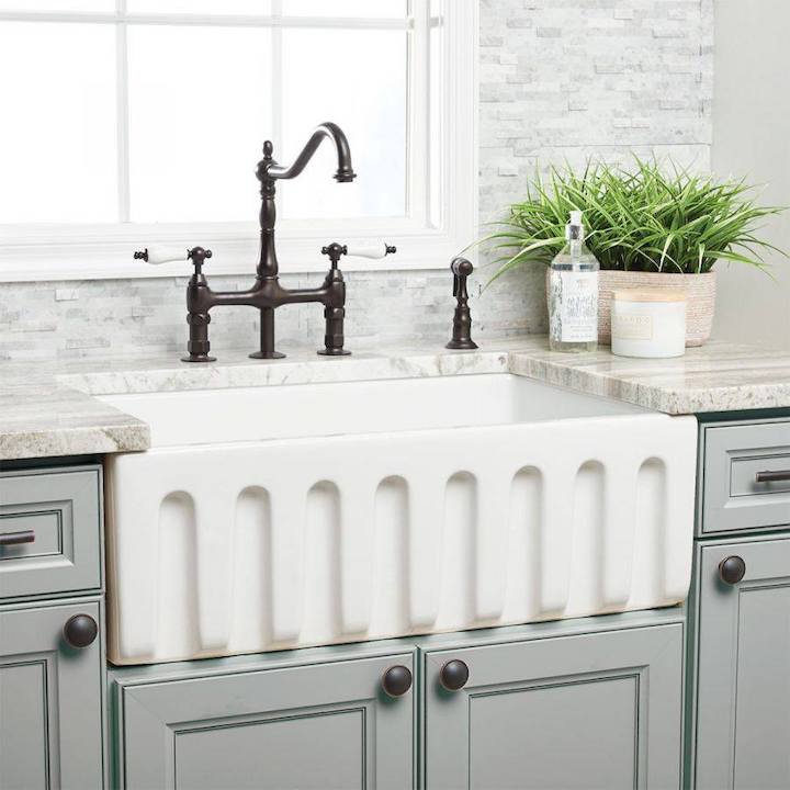 Maidstone sink and faucet