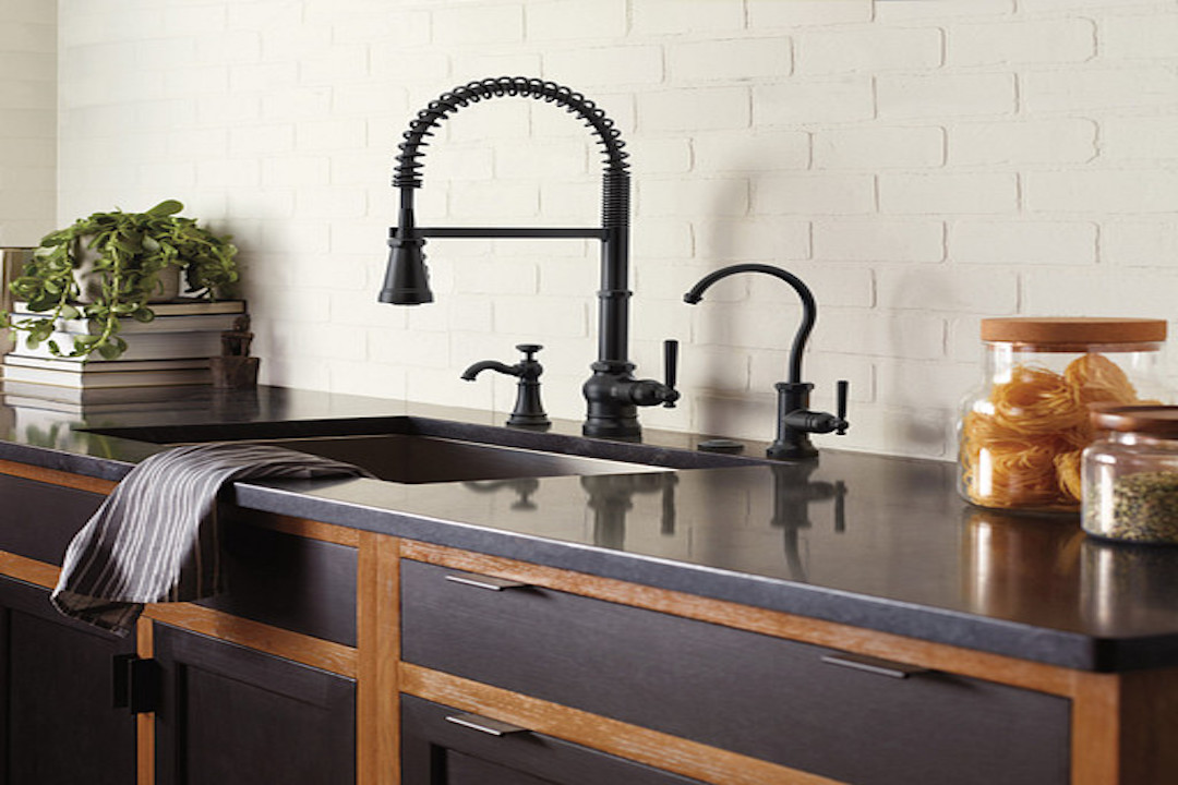 Moen black kitchen faucet