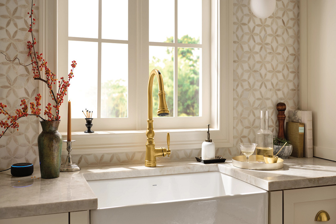 Moen gold kitchen faucet