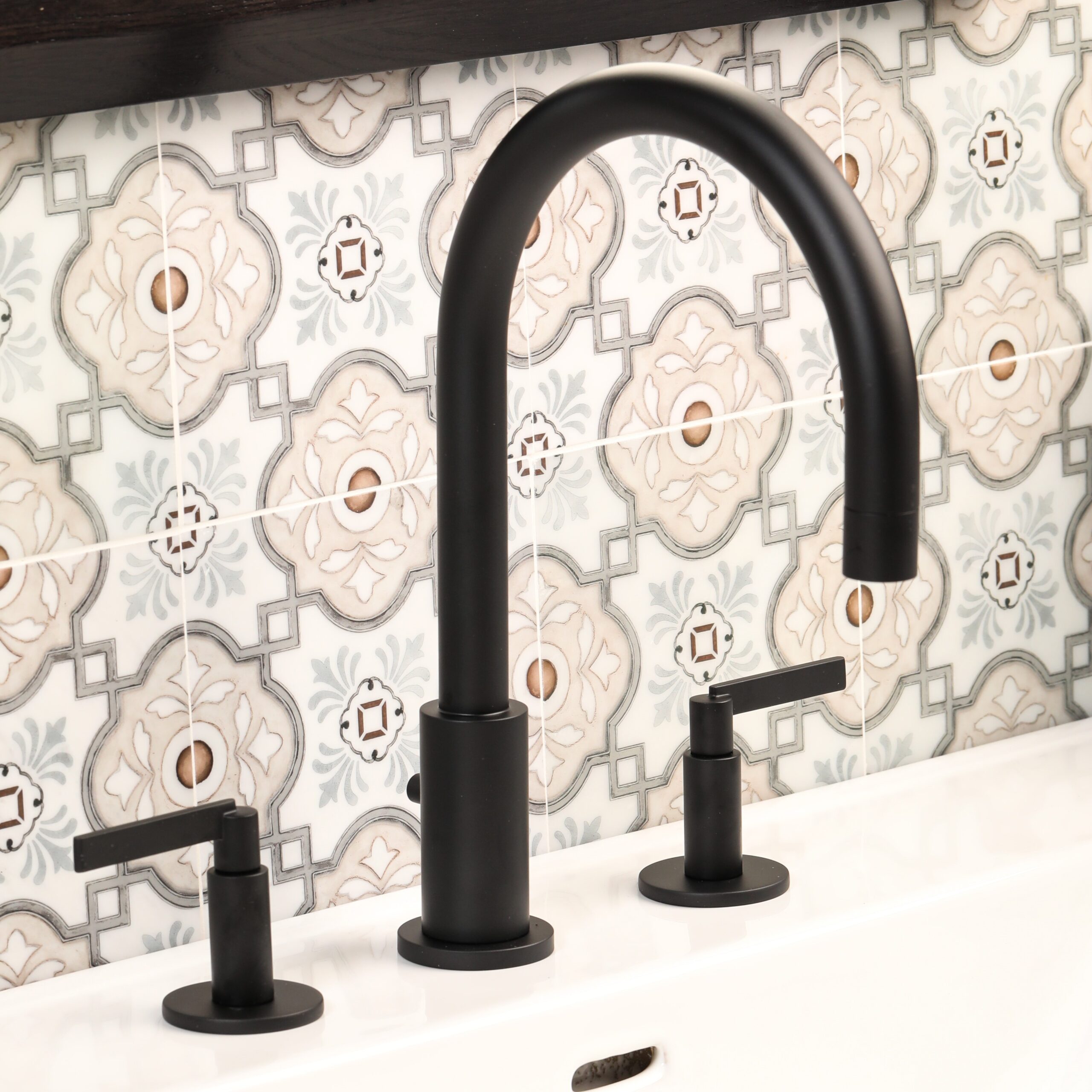 Newport Brass matte black faucet