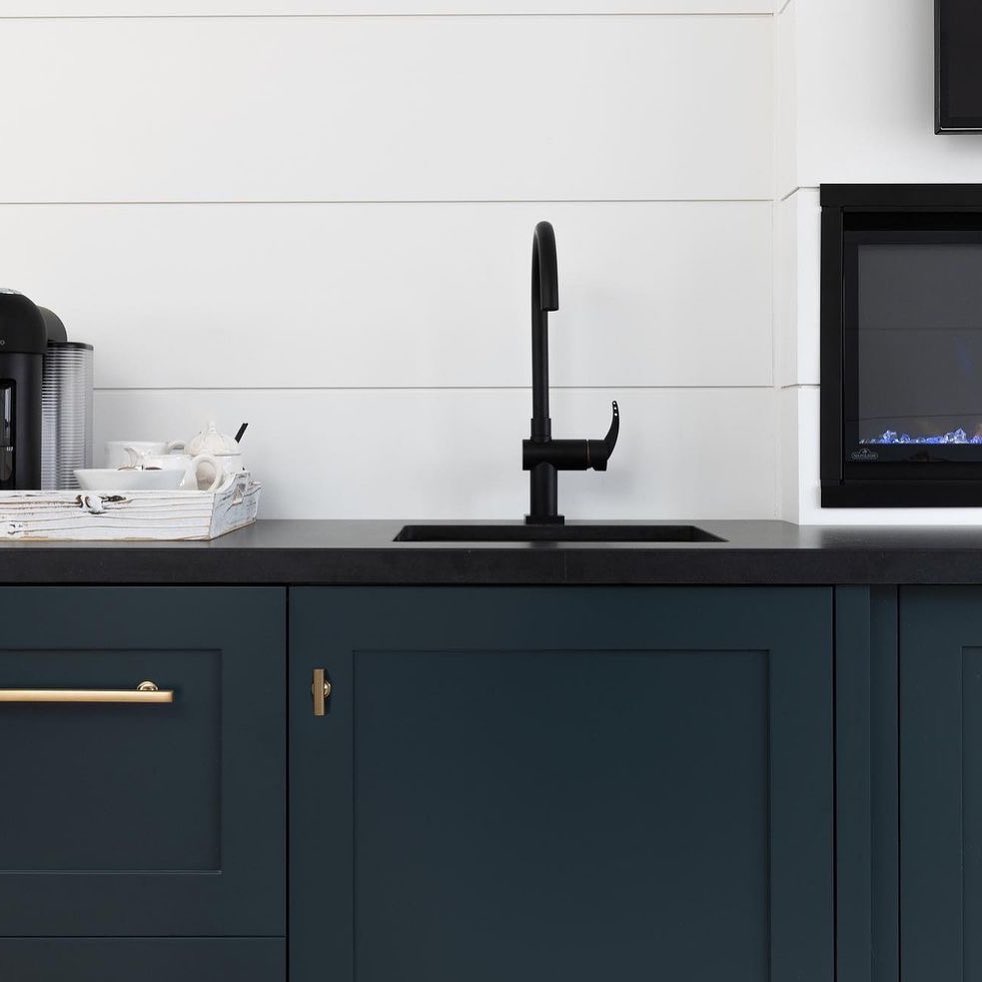 Rubinet black kitchen faucet
