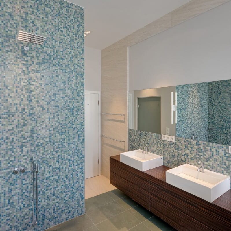 Trend blue tile wall