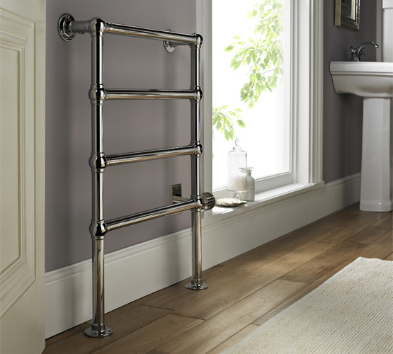 Vogue UK silver bathroom towel warmer