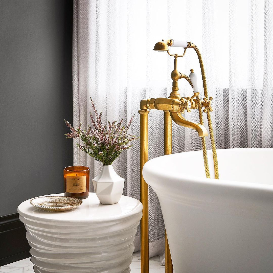 Watermark Designs gold bath fixtures
